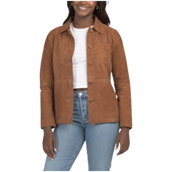 AMAPEL Jackets & Blazers - AMAPEL Genuine Suede Blazer Jacket